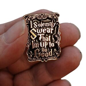 NWOT Harry Potter "I Solemnly Swear That I'm Up To No Good" Lapel Pin